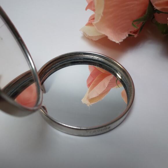 Vtg Treville West Germany Striped Double Fold Mirror, Makeup, Travel, Vanity - Picture 7 of 9